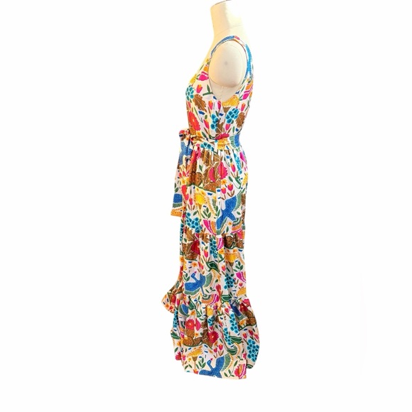 LA DoubleJ Pellicano dinner dress silk Floral Maxi size medium - Picture 3 of 8